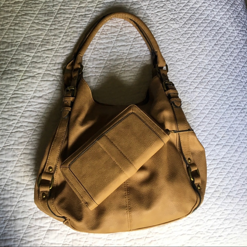 *SOLD Merano Tan Handbag & Matching Wallet